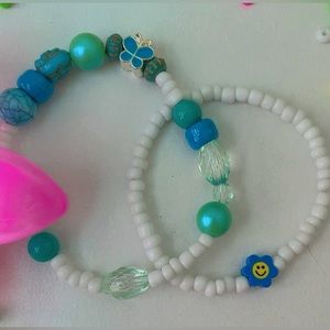 Blue combo flower bracelet